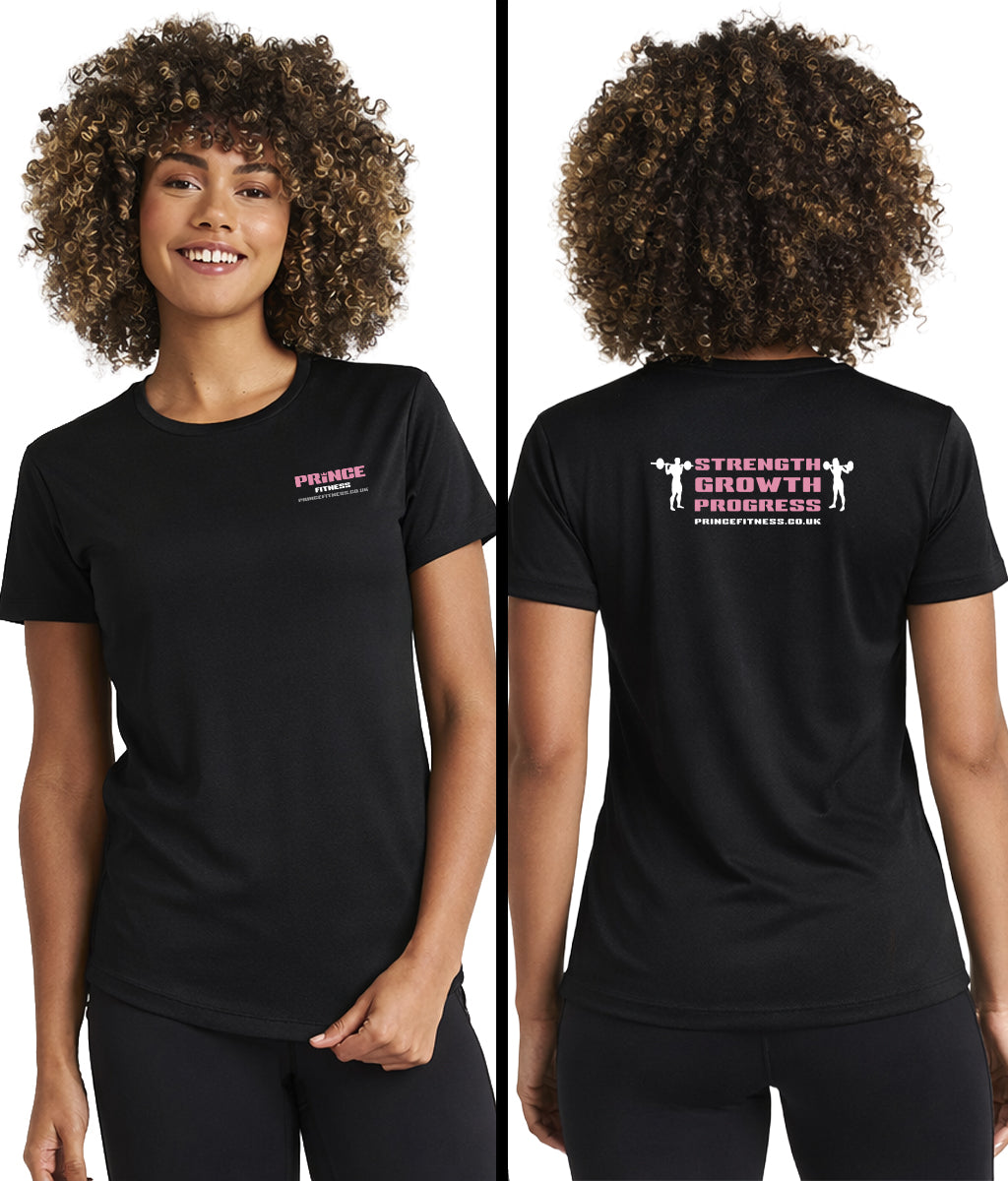 Prince Fitness 'Strength, Growth, Progress' Women's Activewear T-shirt